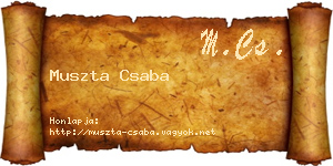 Muszta Csaba névjegykártya